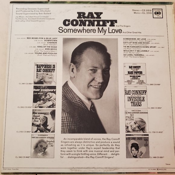 Ray Coniff - Somewhere my Love - Vinyl Record - Picture 2 of 2